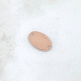 Herraje Placa Ovalada 0.7gr / 1.5cm / Lisa Oro Rosa 18K