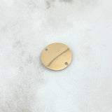 Herraje Placa Circular Curva 1.35gr / 1.7cm / Lisa Oro Amarillo 18K