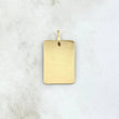 Dije Placa Rectangular 2.2gr / 2cm-3cm / Lisa Oro Amarillo 18K