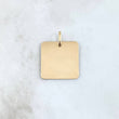 Dije Cuadrada 2.2gr / 2.2cm-2.7cm / Lisa Oro Amarillo 18K