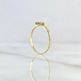 Anillo Flor Nueve Petalos 1.5gr / T8 / Circones Blancos Azul Rey Oro Amarillo 18K