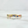 Anillo Churumbela Ondulada 1.15gr / T7 1/4 / Circones Multicolor Oro Amarillo 18K