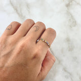 Anillo Churumbela Ondulada 1.15gr / T7 1/4 / Circones Multicolor Oro Amarillo 18K