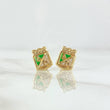 Topos Atletico Nacional 0.9gr / 9mm Resina Blanca Verde Oro Amarillo 18K