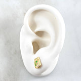 Topos Atletico Nacional 0.9gr / 9mm Resina Blanca Verde Oro Amarillo 18K
