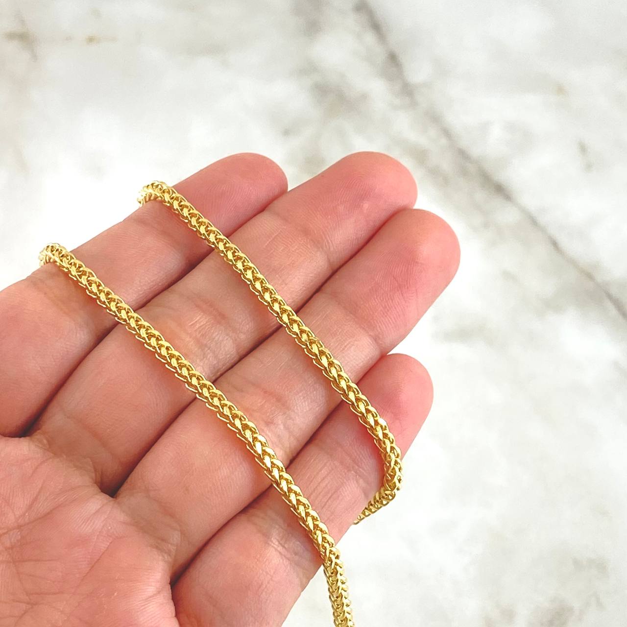 Cadena Franco 8.9gr / 60cm / 2.4mm Oro Amarillo +4 18K ©
