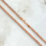 Cadena Franco 17.7gr / 60cm / 3.5mm Dos Oros Blanco Rosa +4 18K