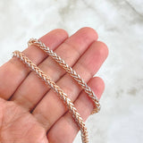 Cadena Franco 8.85gr / 60cm / 2.4mm Dos Oros Blanco Rosa +4 18K