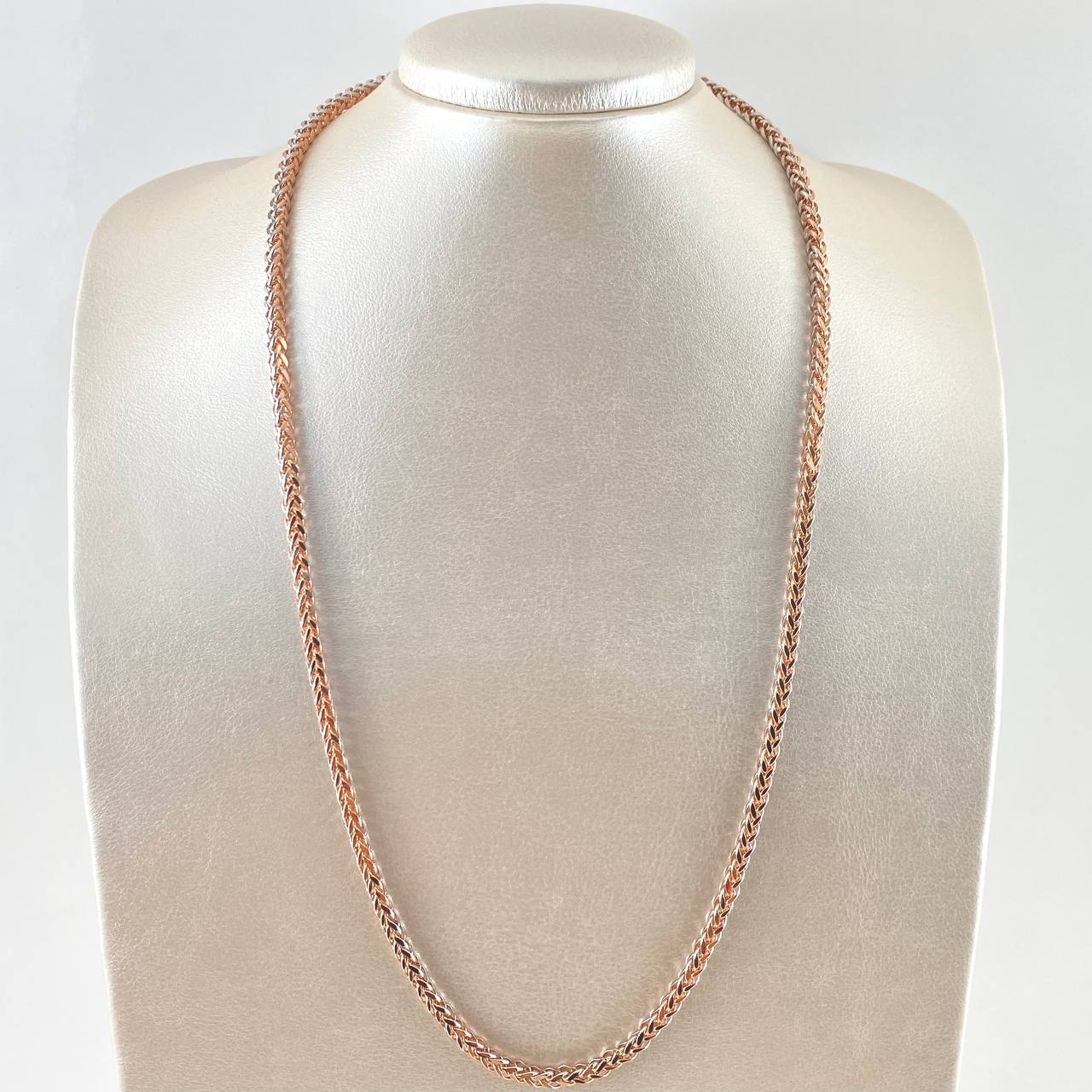 Cadena Franco 17.7gr / 60cm / 3.5mm Dos Oros Blanco Rosa +4 18K
