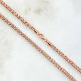 Cadena Franco 8.85gr / 60cm / 2.4mm Dos Oros Blanco Rosa +4 18K