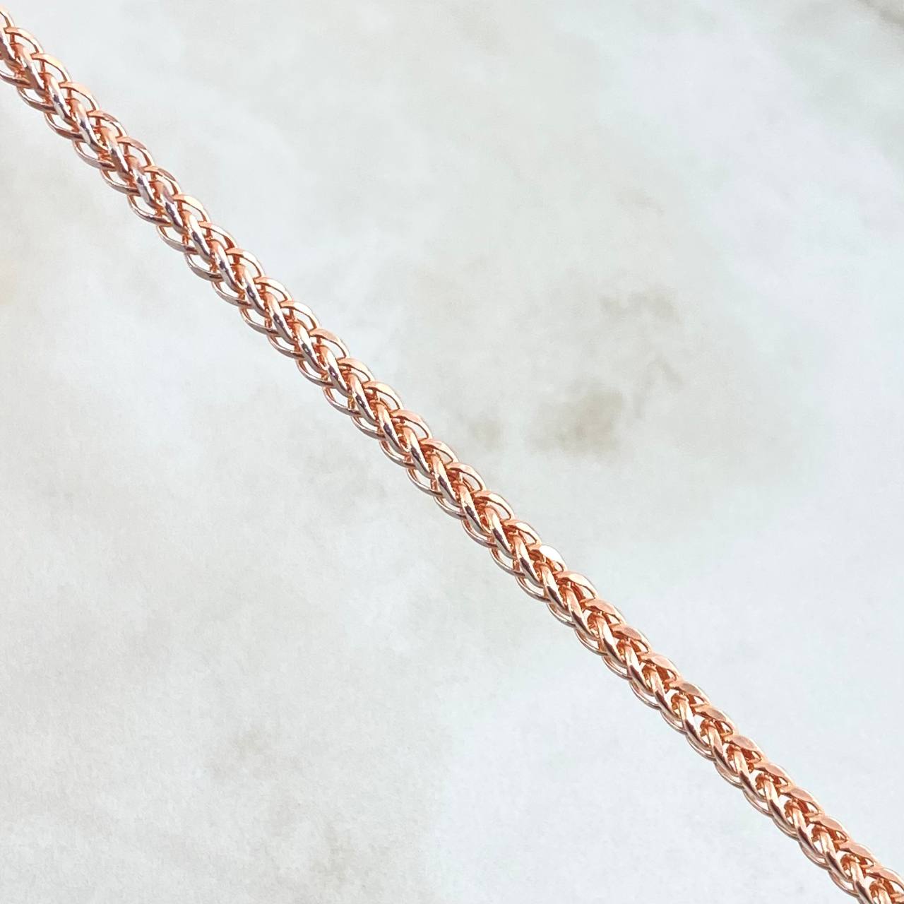 Cadena Franco 8.85gr / 60cm / 2.4mm Dos Oros Blanco Rosa +4 18K