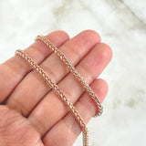 Cadena Franco 17.7gr / 60cm / 3.6mm Dos Oros Blanco Rosa +3 18K