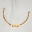 Pulso Bebé Placa Rectangular 2 g / 13.5 cm / 3 mm Oro Amarillo 18K