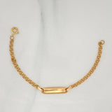 Pulso Bebé Placa Rectangular 2 g / 13.5 cm / 3 mm Oro Amarillo 18K