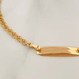 Pulso Bebé Placa Rectangular 2 g / 13.5 cm / 3 mm Oro Amarillo 18K
