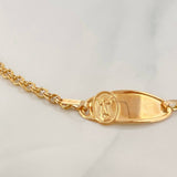 Pulso Bebé Placa Ovalada Divino Niño 2.1 g / 13.5 cm / 3 mm Oro Amarillo 18K