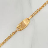 Pulso Bebé Placa Ovalada Delfin 2.25 g / 15 cm / 2.9 mm Oro Amarillo 18K