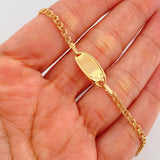 Pulso Bebé Placa Ovalada Delfin 2.25 g / 15 cm / 2.9 mm Oro Amarillo 18K