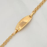 Pulso Bebé Placa Ovalada Huella 2.2 g / 14 cm / 2.9 mm Oro Amarillo 18K