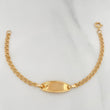 Pulso Bebé Placa Ovalada Huella 2.2 g / 14 cm / 2.9 mm Oro Amarillo 18K