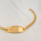 Pulso Bebé Placa Ovalada Huella 2.2 g / 14 cm / 2.9 mm Oro Amarillo 18K