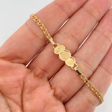 Pulso Bebé Placa Nube Virgen Guadalupe 2.3 g / 15 cm / 3 mm Oro Amarillo 18K