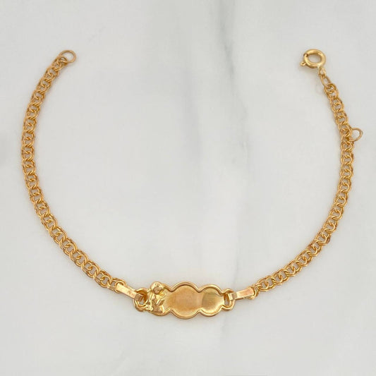 Pulso Bebé Placa Nube Angel 2.45 g / 16 cm / 3 mm Oro Amarillo 18K