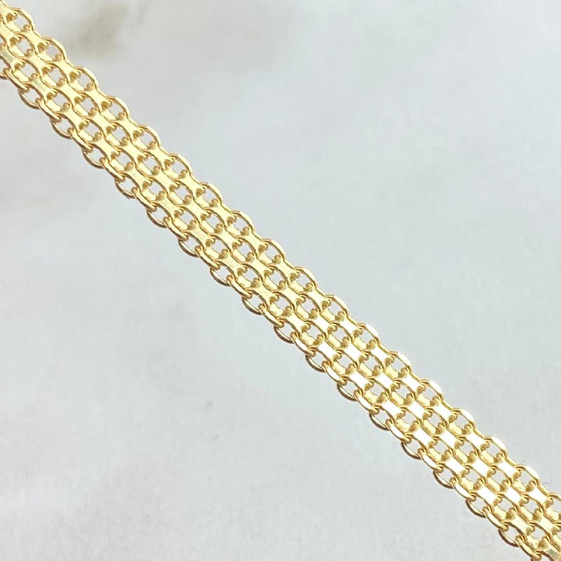 Pulso Chino 7.1gr / 21cm / Oro Amarillo +1 18K *