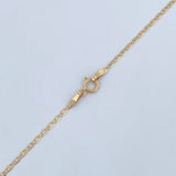 Cadena Escalera Plana Diamantada 1.55gr / 50cm / 1.3mm Tres Oros +3 18K ©