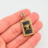 Dije Placa Calavera Tupida 8.45gr / 4.3cm / Oro Amarillo 18K ©