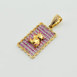 Dije Placa Oso Ondeada 5.9gr / 3.8cm / Oro Amarillo 18K ©