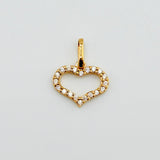 Dije Silueta Corazón Tupido 0.75gr / 1.5cm / Oro Amarillo 18K ©