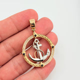 Dije Ancla Movil 15.65gr / 5cm / Tres Oros 18K ©