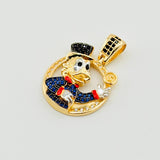 Dije Pato Inspirado 5.1gr / 2.8cm / Dos Oros Amarillo Blanco 18K ©