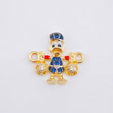 Herraje Pato Bolsa Dinero 1.5gr / 1.6cm / Dos Oros Amarillo Blanco 18K