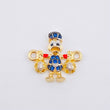 Herraje Pato Bolsa Dinero 1.45gr / 1.6cm / Dos Oros Amarillo Blanco 18K
