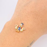 Herraje Pato Bolsa Dinero 1.5gr / 1.6cm / Dos Oros Amarillo Blanco 18K