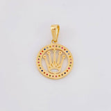 Dije Circulo Corona 1.45g / 2.2cm Oro Amarillo 18K