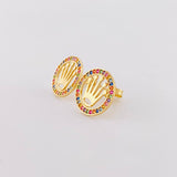 Topos Circulo Corona 2.85g / 14mm Oro Amarillo 18K