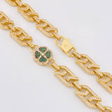 Cadena Rustica Trébol 59.7g / 60cm / 8mm Oro Amarillo 18K