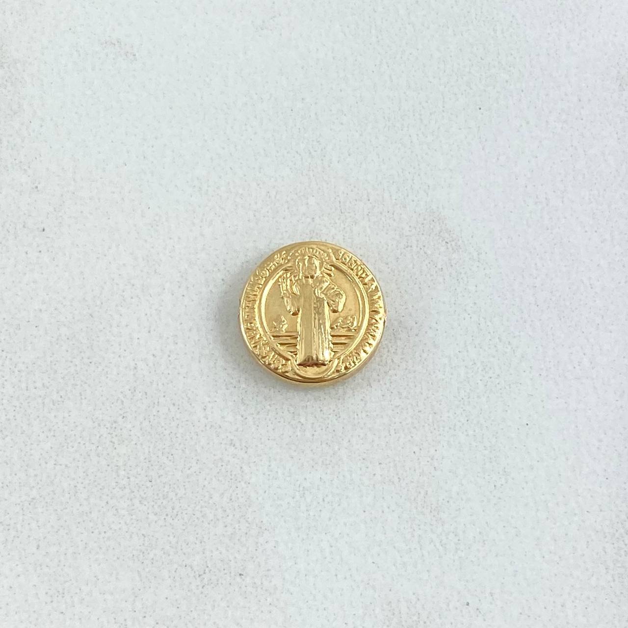 Herraje San Benito 0.4gr / 1cm / Tambor Oro Amarillo 18K