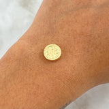 Herraje San Benito 0.4gr / 1cm / Tambor Oro Amarillo 18K