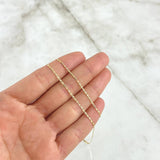 Cadena Plana 1.5gr / 50cm / 1.3mm Lisa Tres Oros +3 18K ©