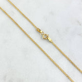 Cadena China 2.7gr / 50cm / 1.5mm Oro Amarillo +1 18K ©
