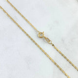 Cadena Plana 1.5gr / 45cm / 1.2mm Lisa Oro Amarillo +3
