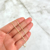 Cadena Plana 1.5gr / 45cm / 1.2mm Lisa Oro Amarillo +3