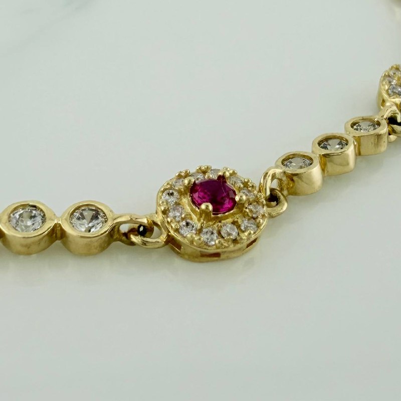 Pulso Tennis Halo 10 g / 18 cm Oro Amarillo 18K