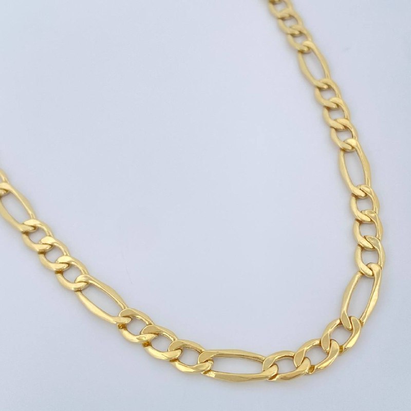 Cadena Figaro 2.75gr / 61cm / Oro Amarillo +1 14K Italy $