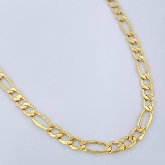 Cadena Figaro 2.75gr / 61cm / Oro Amarillo +1 14K Italy $