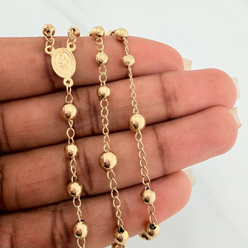 Rosario Virgen Milagrosa 10.55gr / 39.5cm / Oro Amarillo 18K %
